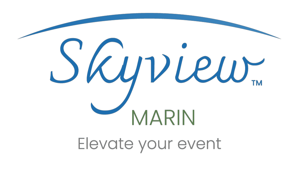 Logo with text "Skyview Marin, Elevate your event.